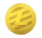 Golden Litecoin Isolated