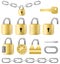 Golden lock and chain kit