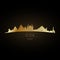 Golden logo Giza city skyline.