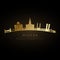 Golden logo Makkah skyline.