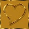 Golden love heart