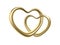 Golden love heart rings