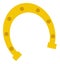 Golden Lucky Horseshoe Image. Vector Horseshoe