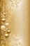 Golden luxurious Christmas wallpaper, bright xmas banner