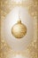 Golden luxurious Christmas wallpaper, bright xmas banner