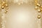 Golden luxurious Christmas wallpaper, bright xmas banner