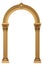Golden luxury classic arch portal with columns