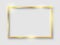 Golden luxury shiny glowing vintage frame with reflection and shadows. Isolated gold border decoration sign â€“ for stock