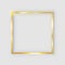 Golden luxury shiny glowing vintage frame with reflection and shadows. Isolated gold border decoration â€“ for stock
