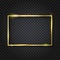 Golden luxury shiny glowing vintage frame with reflection and shadows. Isolated on transparent background gold border decoration