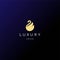 Golden Luxury Swan Goose Duck Logo Design Vector
