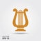 Golden lyre icon