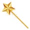 Golden magic wand