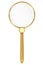 Golden magnifying glass