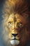 Golden Majesty Unveiled: Digital Lion Art Prints Series