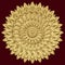 Golden mandala, indian ornament. East, ethnic design, oriental pattern, round gold . Luxury , precious jewel, fretwork, expensive