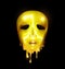 Golden mask of liquid face