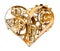 Golden mechanical heart. Heart as a mechanism