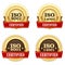 Golden medals ISO 9001 certified - quality badge