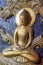 Golden meditation lord buddha carving