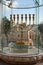 Golden Menorah, seven-armed candlestick Jewish symbol in Jerusalem