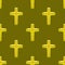 Golden Metal Cross Seamless Pattern