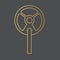 Golden metal detector icon