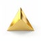 Golden Metal Pyramid Realistic Detail In The Style Of Lygia Clark