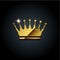 Golden metallic crown icon illustration