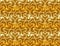 Golden metallic flourishes in seamless pattern tile. rich luxury background and textile