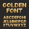 Golden metallic font set