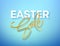 Golden metallic shiny typography Easter Sale. 3D realistic lettering for the design of flyers, brochures, leaflets