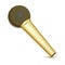 Golden Microphone on white