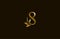 Golden Monogram Flourishes Number 8 Logo Manual Elegant