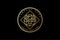 Golden Moon Sun Mosaic Crystal for Astrology Astronomy Horoscope Logo Design Vector