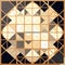 Golden mosaic background. Geometric pattern in the style of stained glass. Generative AI