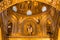 Golden mosaic in La Martorana church, Palermo, Italy