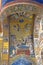 Golden mosaics and decor in Santa Maria dell`Ammiraglio, Palermo, Sicily, Italy 