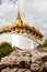 Golden mountain Wat Saket Buddhist temple and Travel Landmark in Bangkok, Thailand