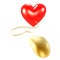 Golden mouse and heart