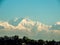 Golden Mt. Kanchenjunga From Tiger Hill, Darjeeling here to catch the first rays of the sun, make white background.