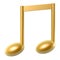 Golden music note