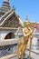 Golden Mythological figure in Wat Phra Kaew temple  Bangkok Thailand