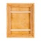 Golden natural color is an empty lacquered wooden frame