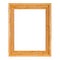 Golden natural color empty wooden frame for pictures