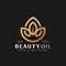 Golden Nature Beauty Oil Logo Design, Abstract Logos Designs Concept for Template