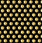 Golden nine pointed star on black background