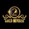 Golden Number 2 Logo Vector Sign