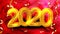 Golden Number 2020 New Year Party Banner Vector