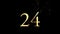 Golden number 24 from particles, numbering, twenty four, golden numbers, alpha channel